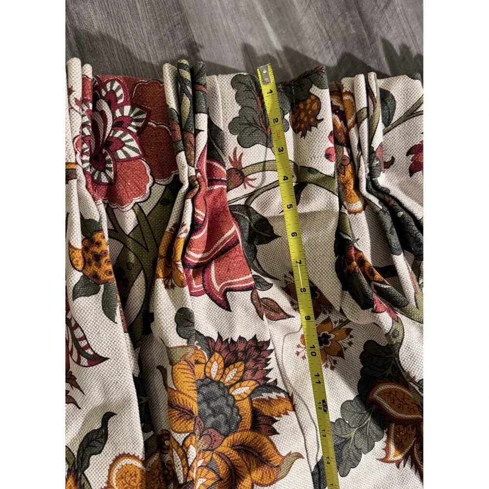 CUSTOM FRENCH COUNTRY P KAUFMANN FLORAL CURTAIN PANELS 60”L X2 Panels 70s Pinch